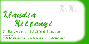 klaudia miltenyi business card